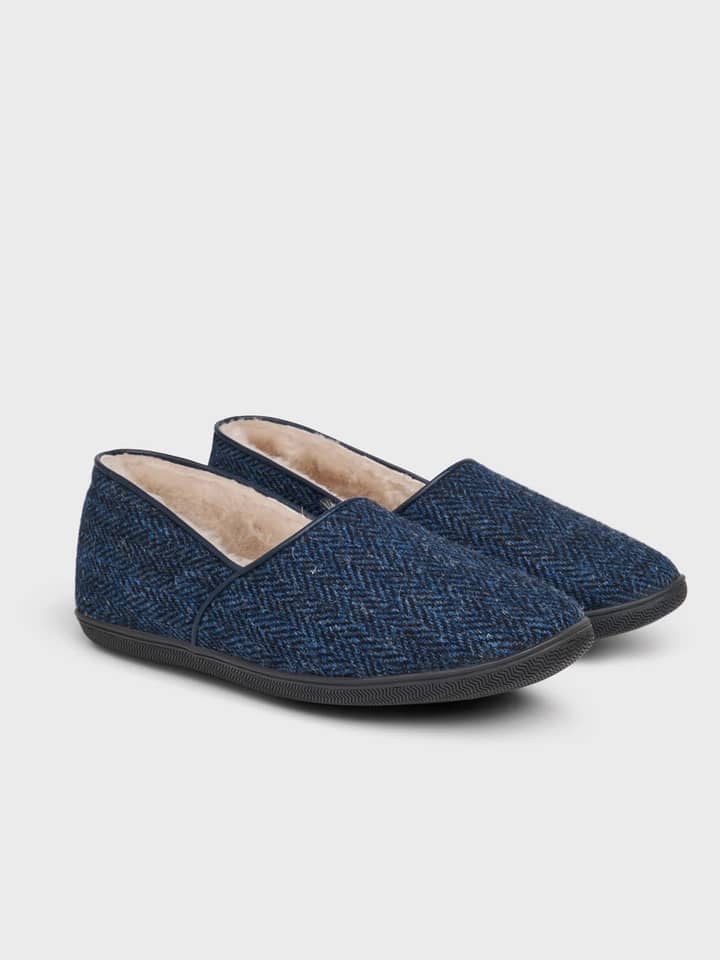 Mens Draper Harris Tweed® Sheepskin Slippers