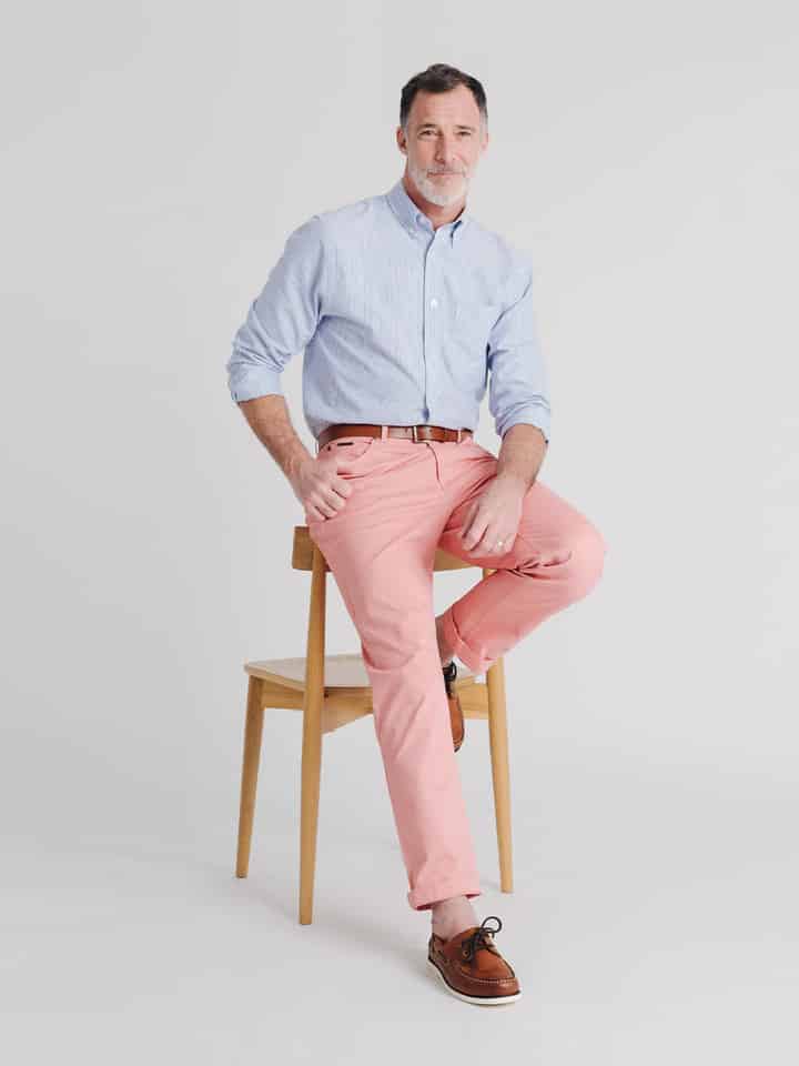 Men's Nantucket Pink Jeanos Chino Jeans