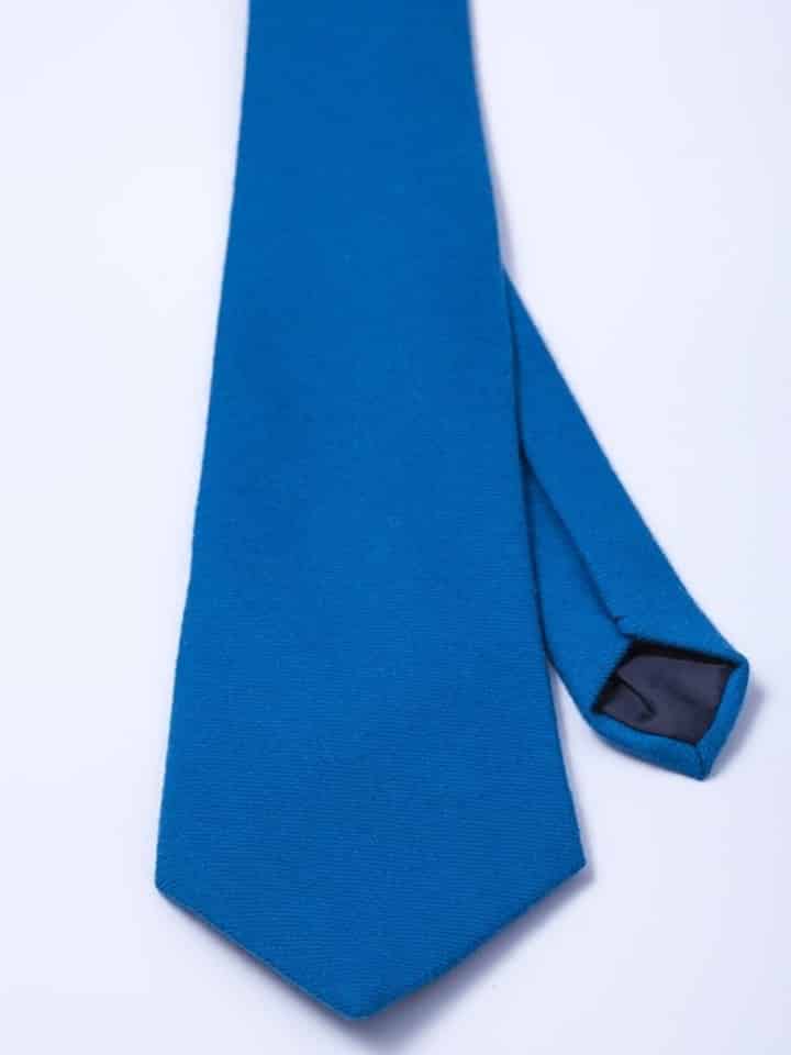 Blue Woven Wool Tie