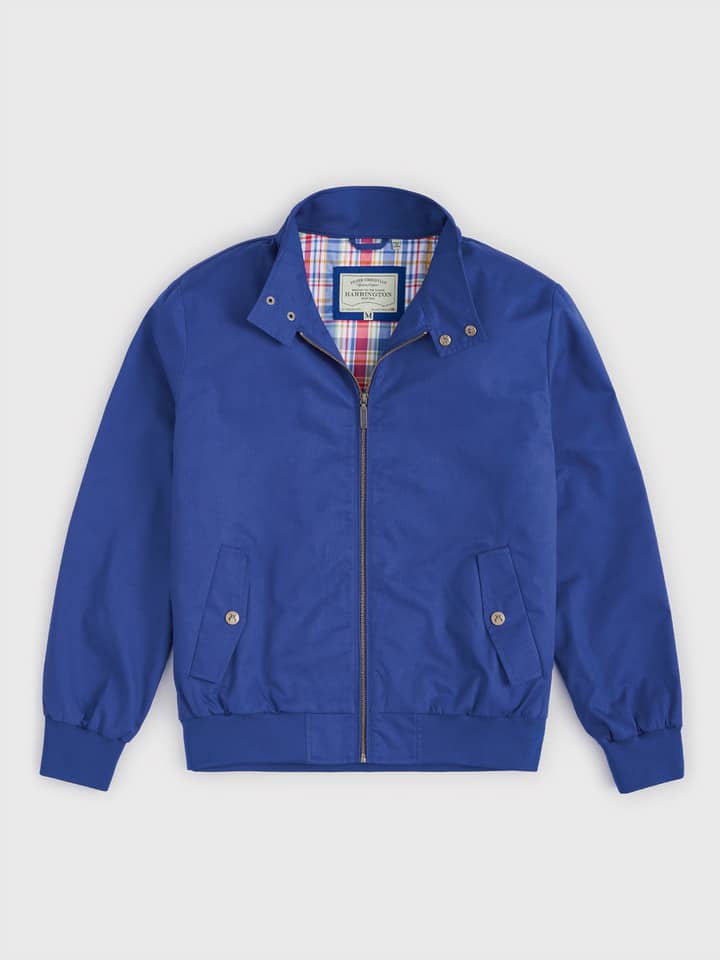 Men's Navy Blue Harrington Jacket Front