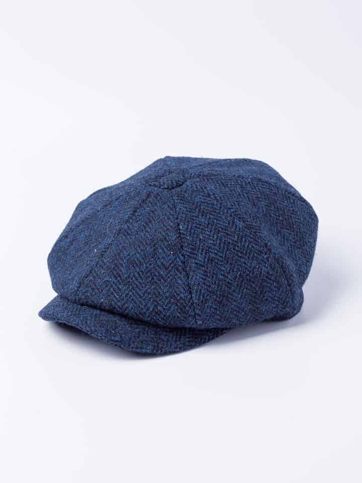 Blue Harris Tweed® Baker Boy Cap