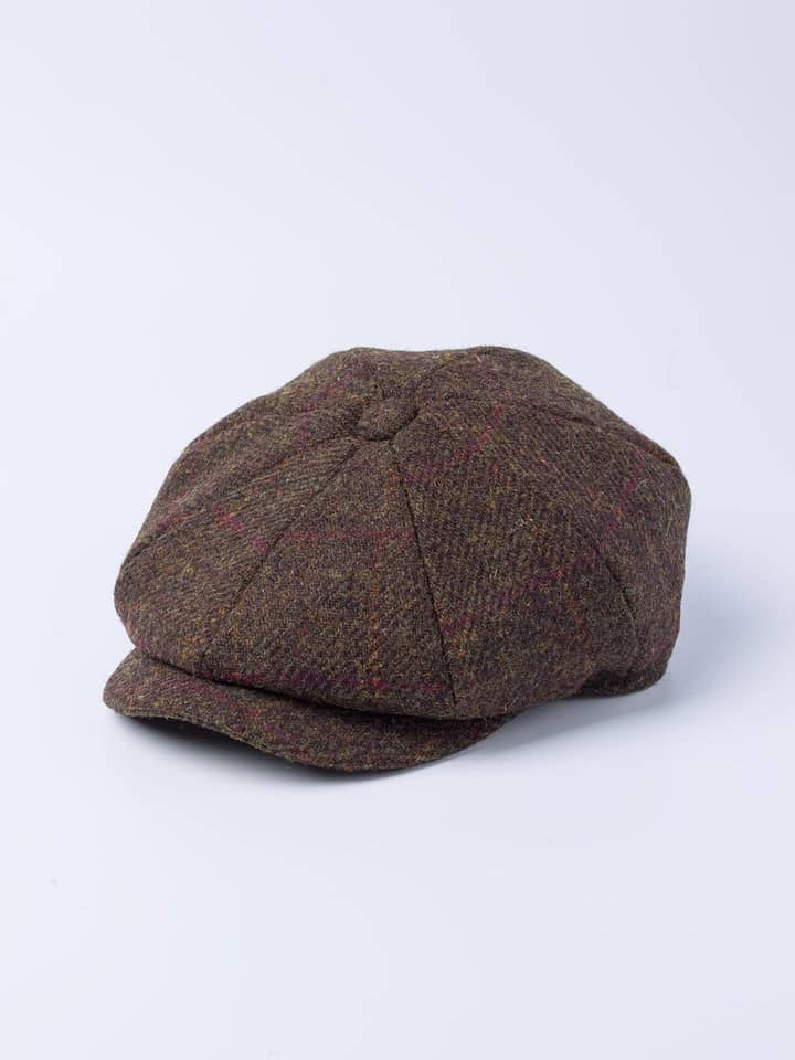 Bronze Brown Harris Tweed® Baker Boy Cap