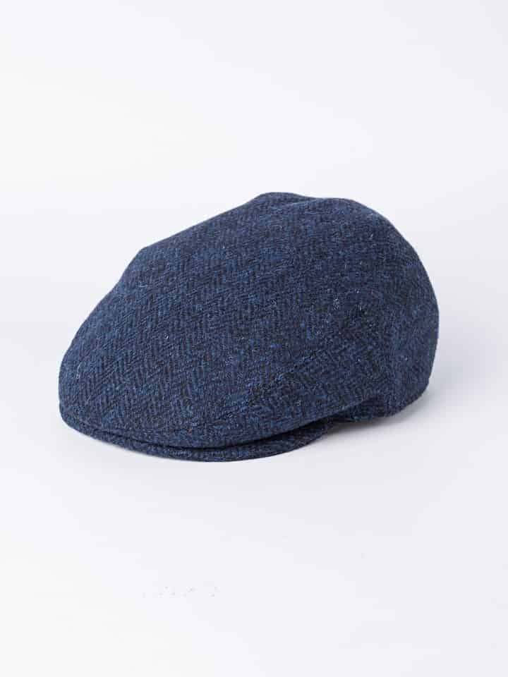 Men's Blue Harris Tweed® Flat Top Cap
