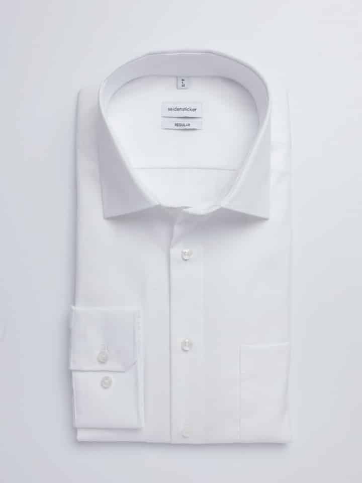 Seidensticker White Long Sleeve Non-Iron Cotton Shirt