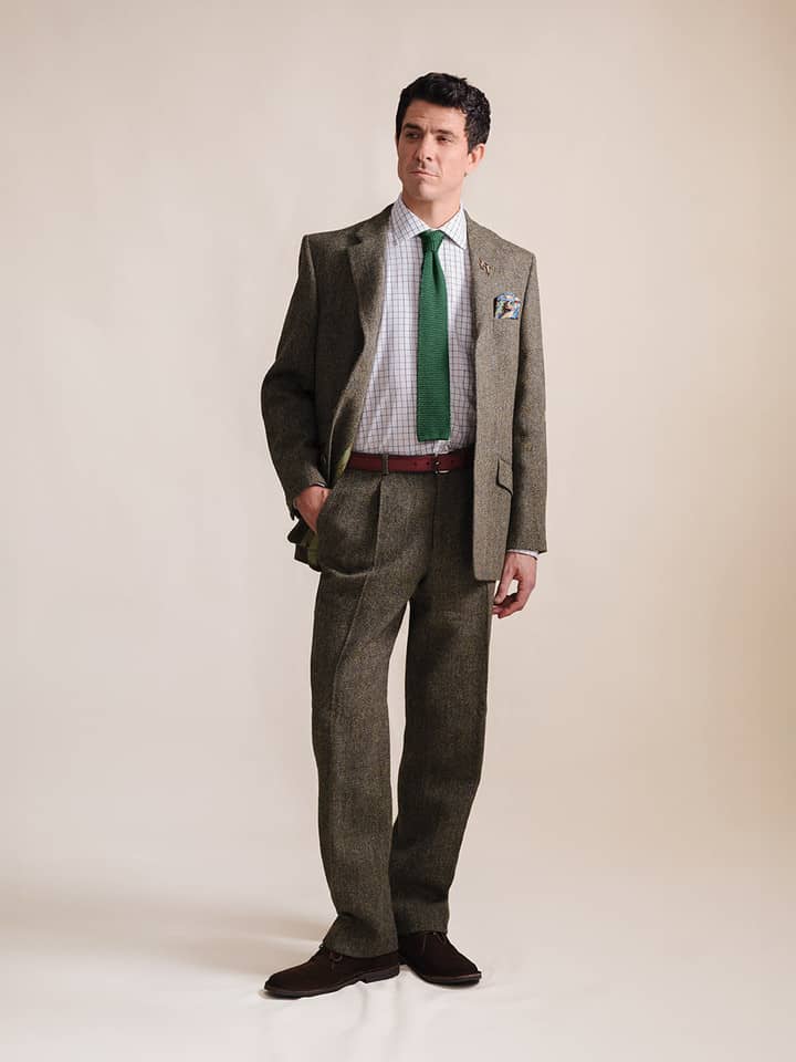 Bracken Brown Harris Tweed® 2 Piece Suit On Model