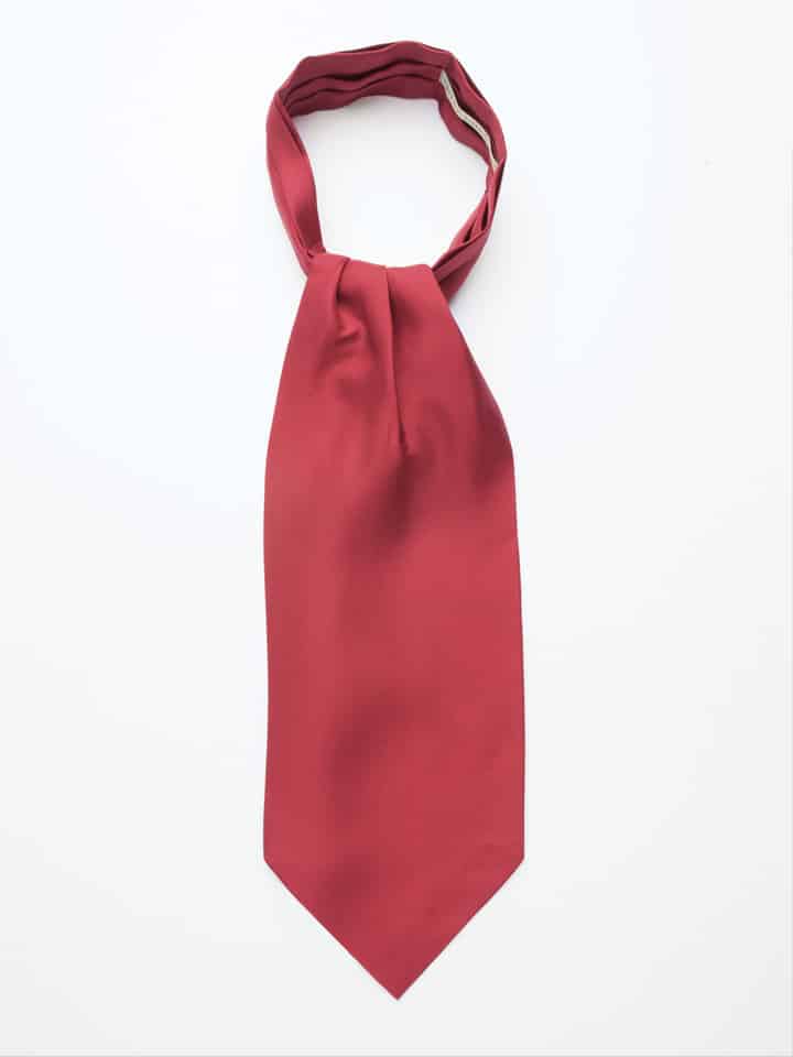 Burgundy Plain Silk Cravat