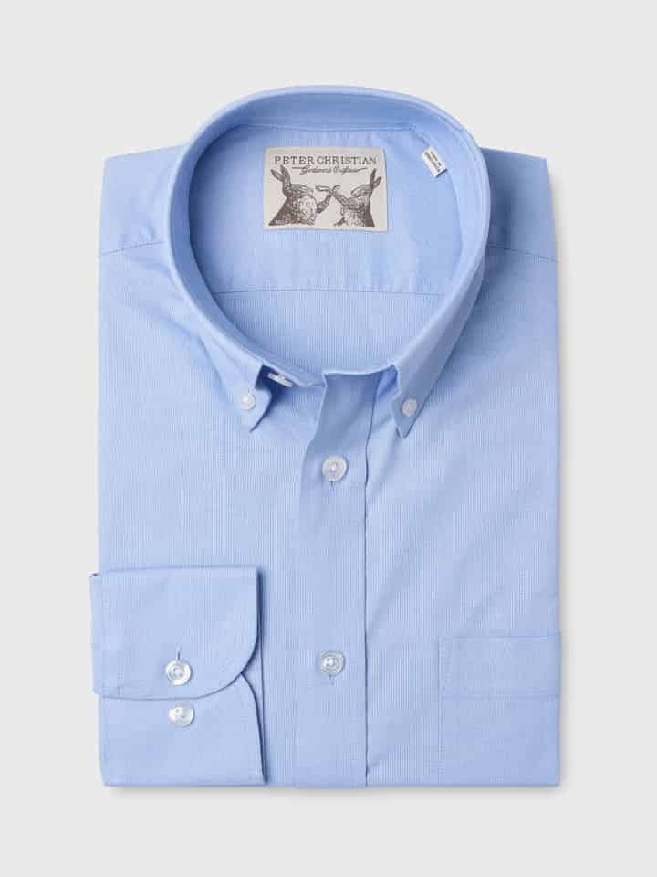 Blue Long Sleeve Button Down Oxford Shirt