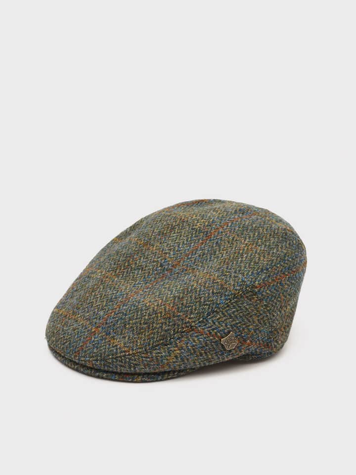 Moss Harris Tweed® Flat Top Cap
