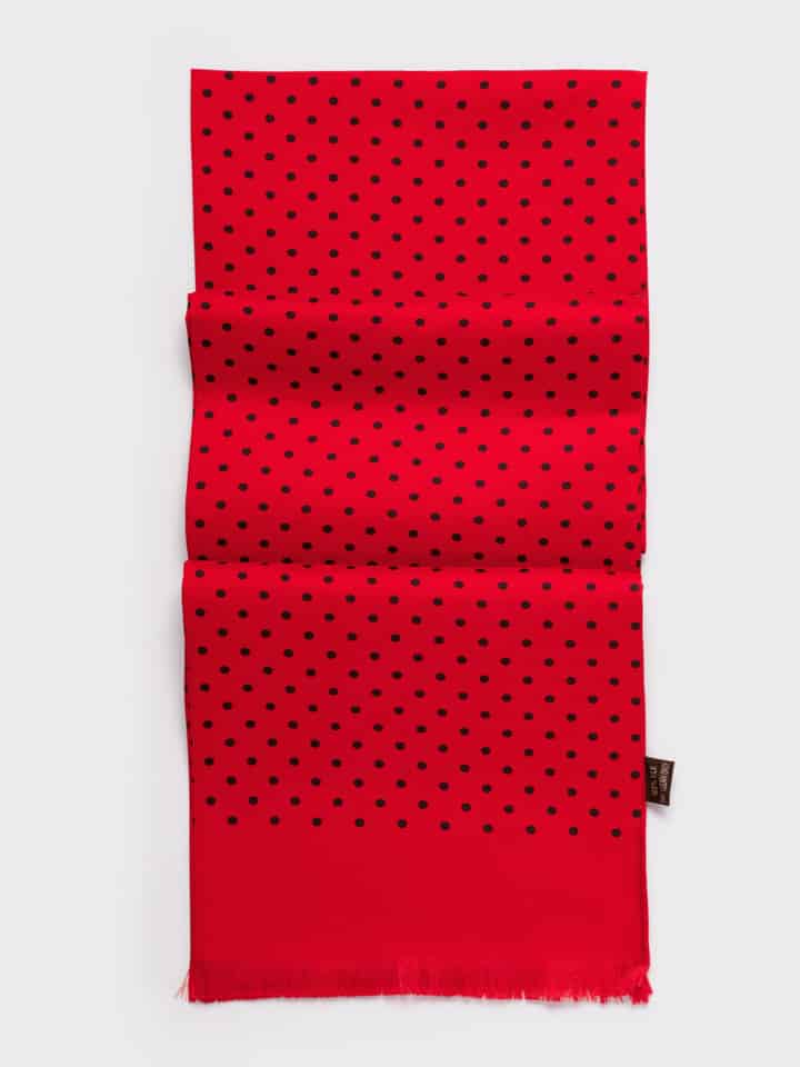 Men's Red Birkin Silk Scarf Folded