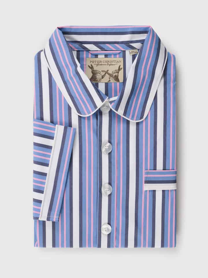 Summer Nightshirt in Blue and Pink Flat