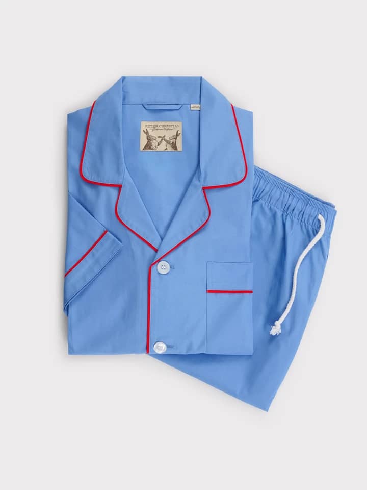 Blue Cotton Short Pyjama Set
