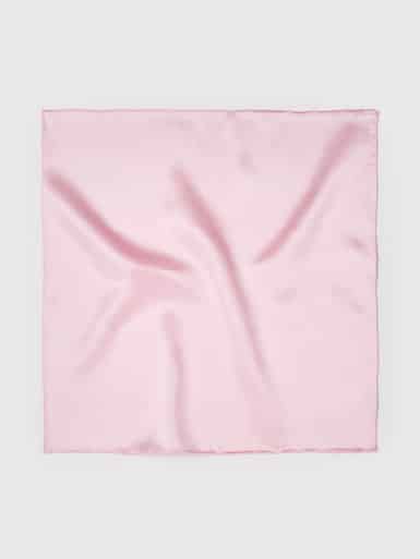 Pink 100% Silk Pocket Square