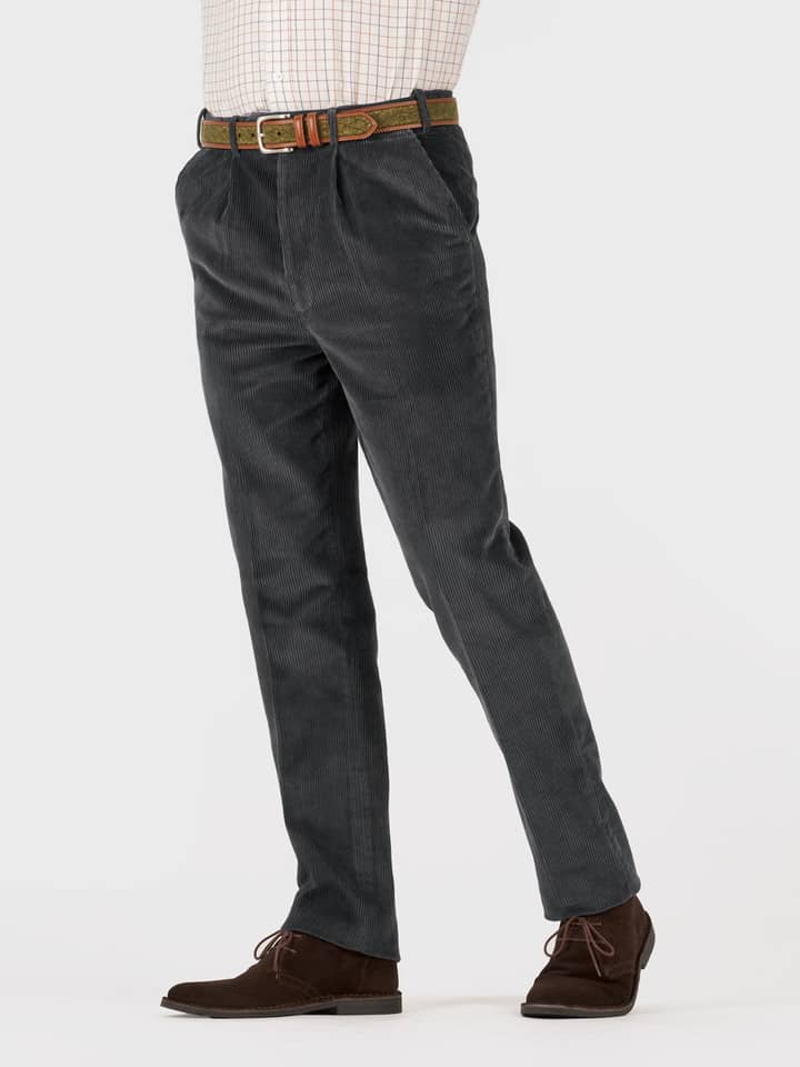 Charcoal corduroy trousers