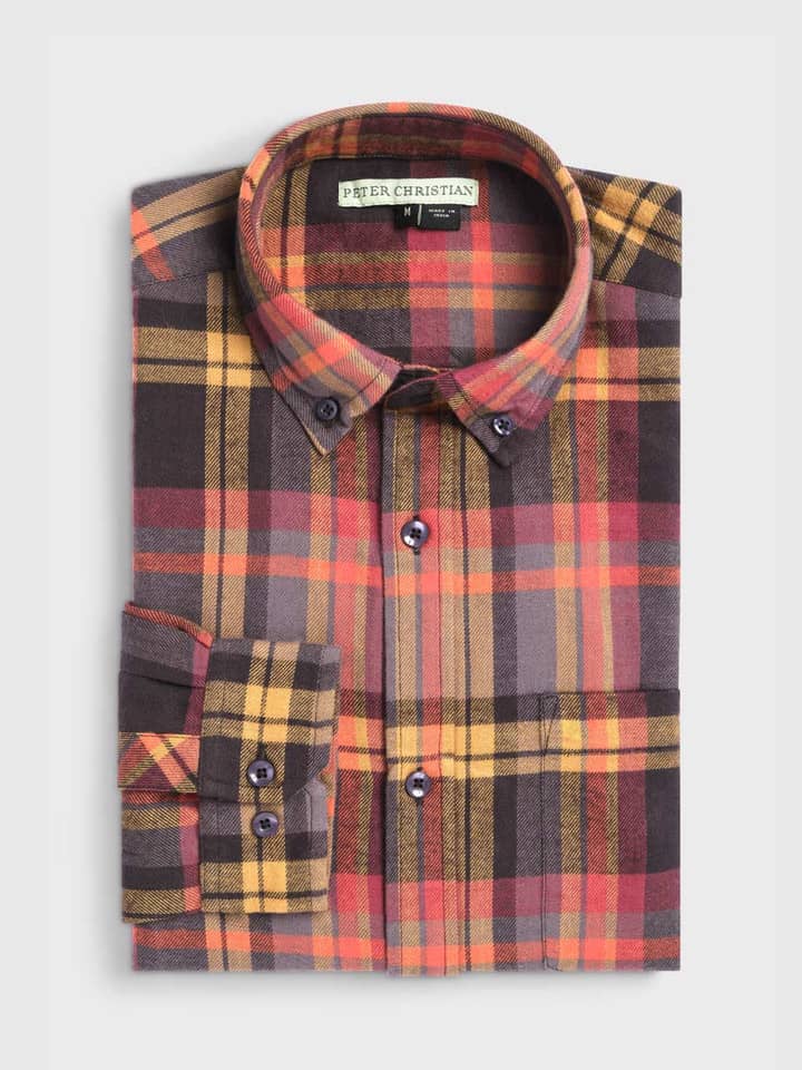 Autumn Brushed Check Shirt Folded