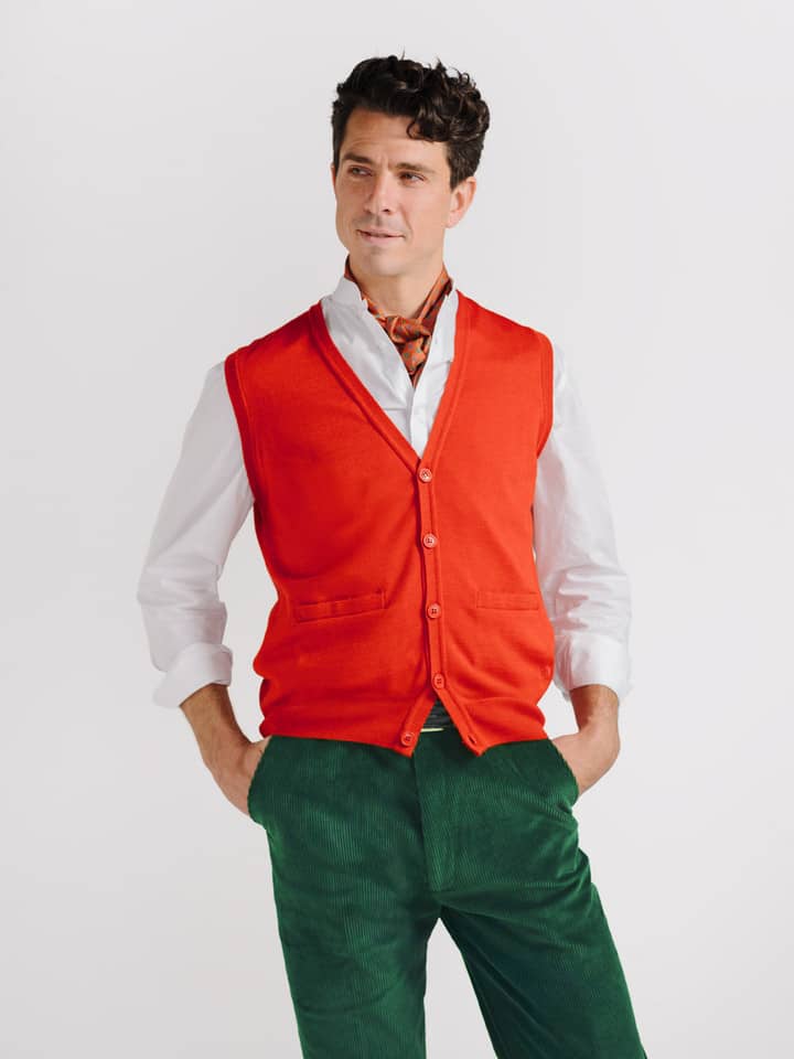 Spice Merino Waistcoat model 01