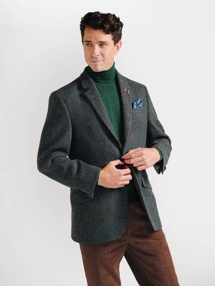 Highland Harris Tweed Jacket on model
