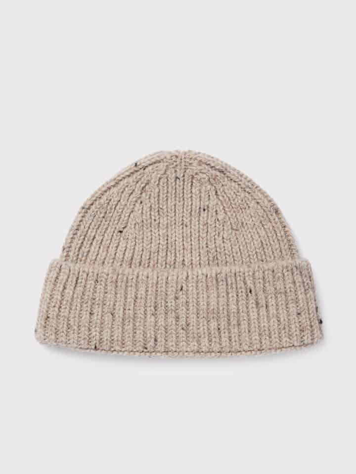 Oat British Wool Beanie Hat