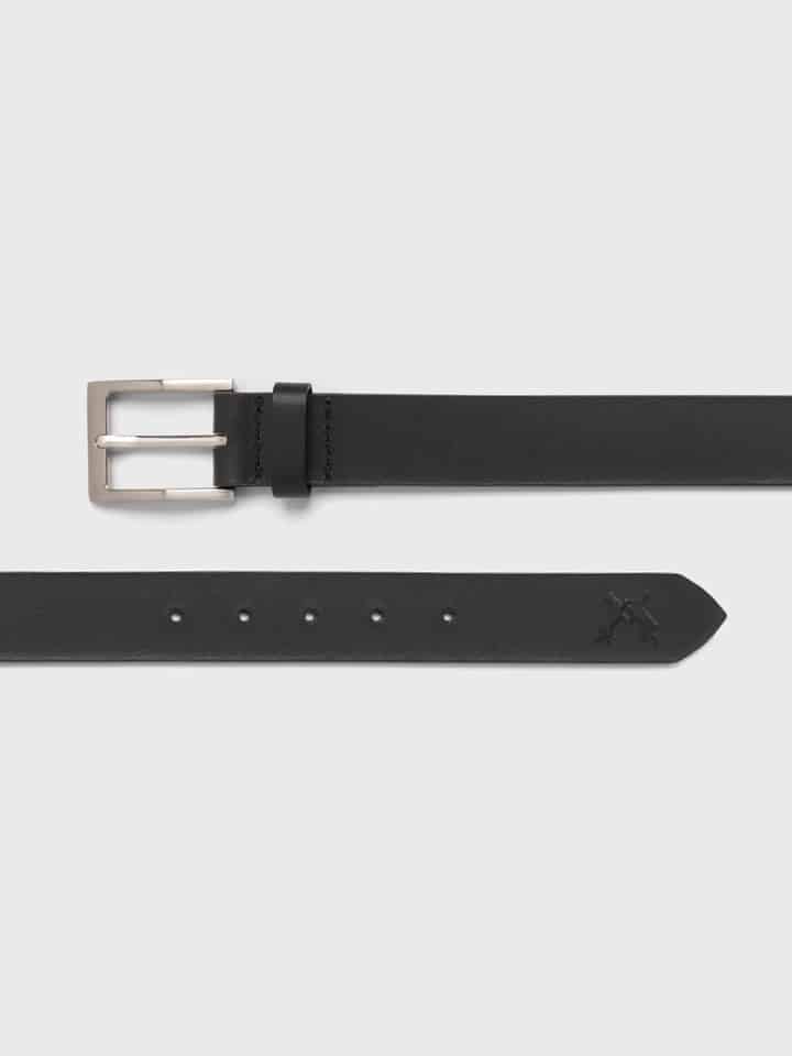 Mens Black Essential Leather Belt Ends