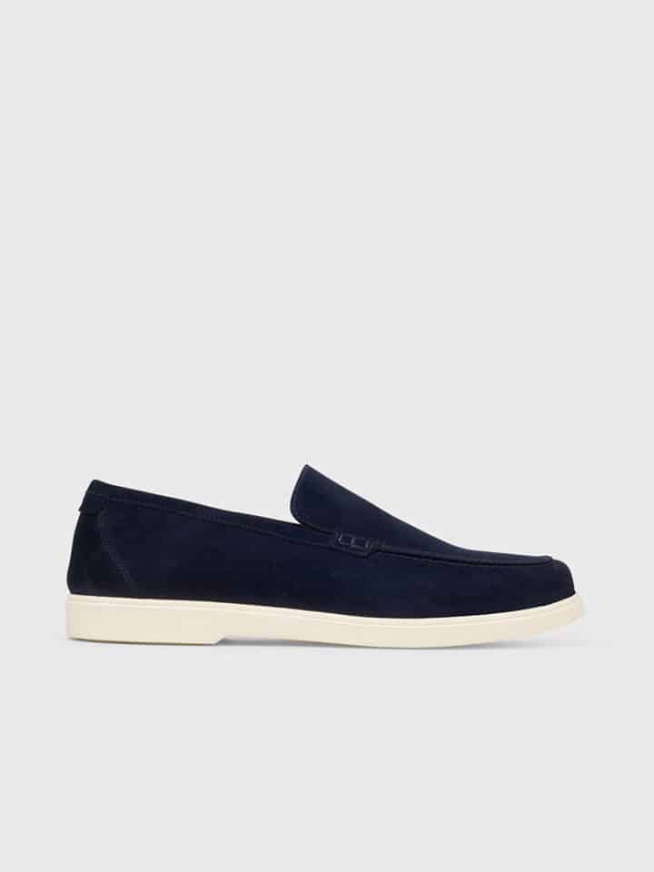 Loake Navy Tuscany Suede Loafer