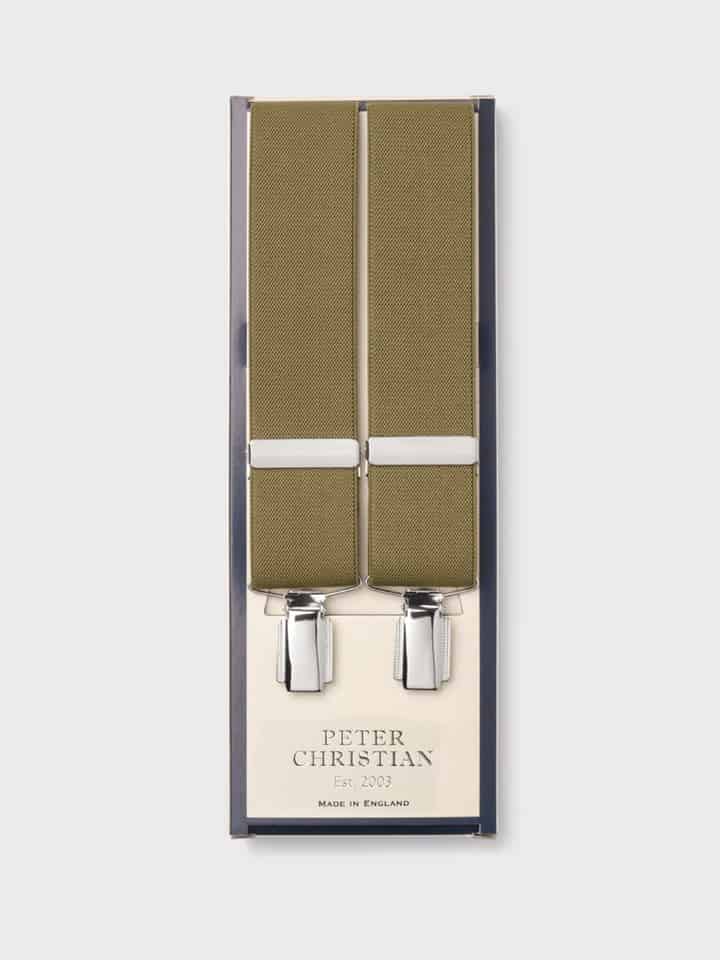 Men's Plain Sage Braces with Nickel Clips Boxed