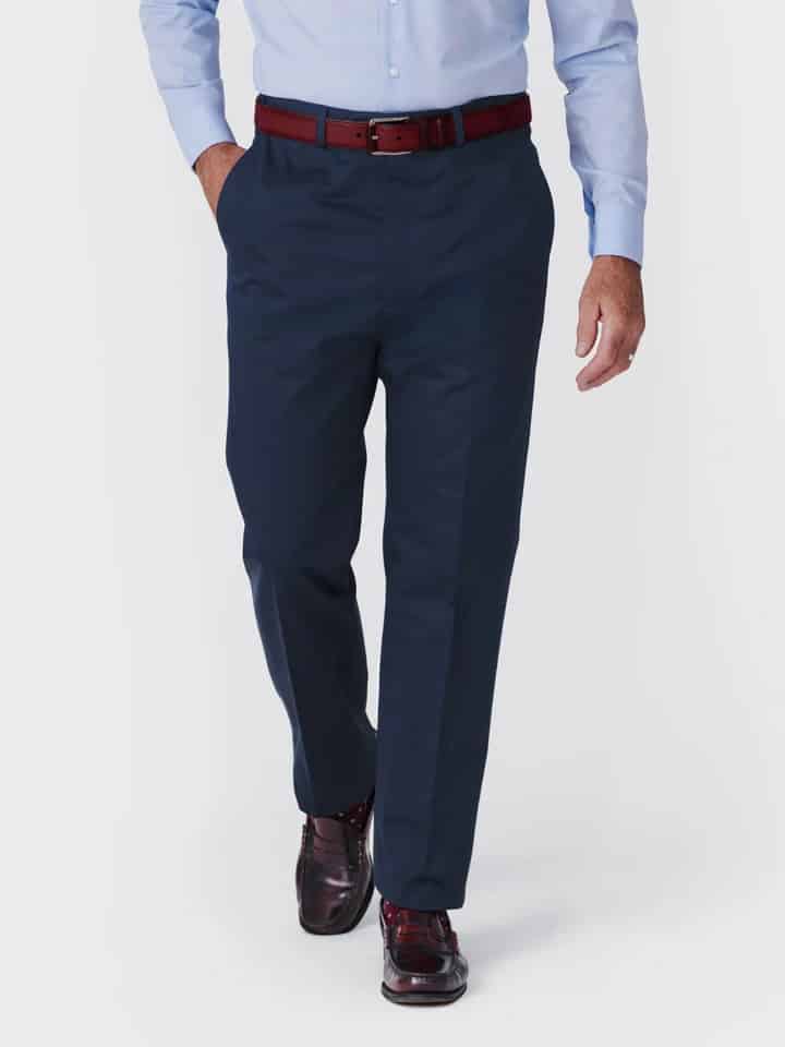 Mens Navy Ultimate Chinos on Model