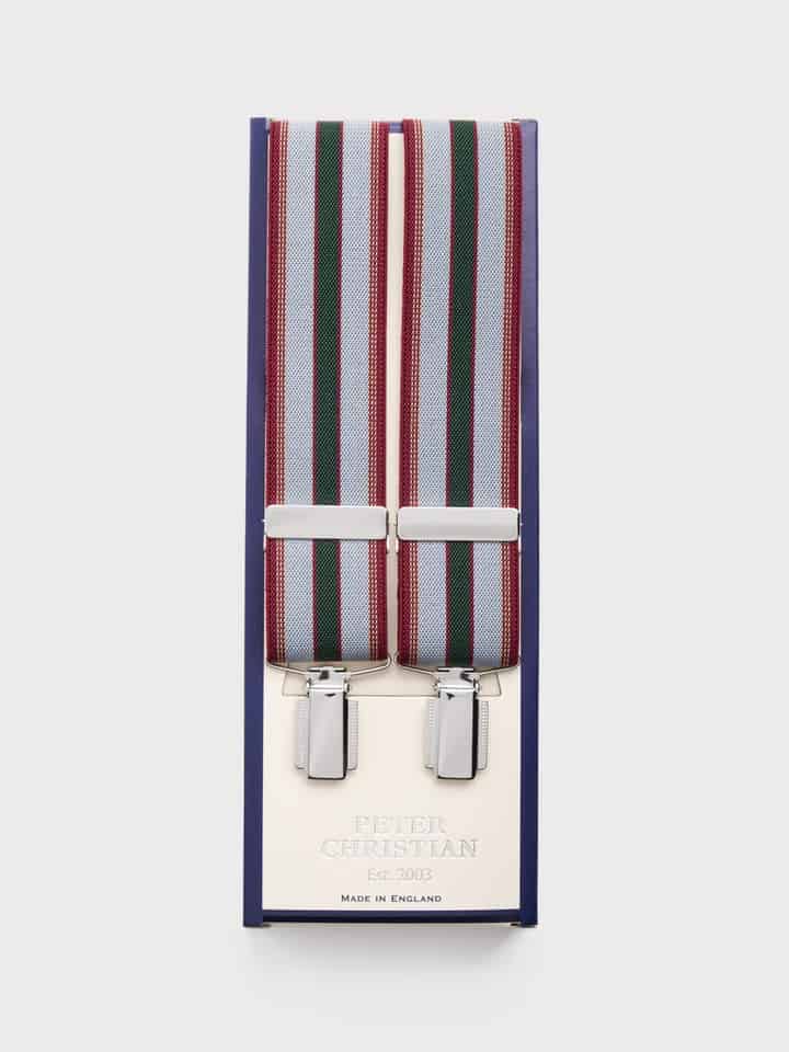 Blue and Green Stripe Braces Box