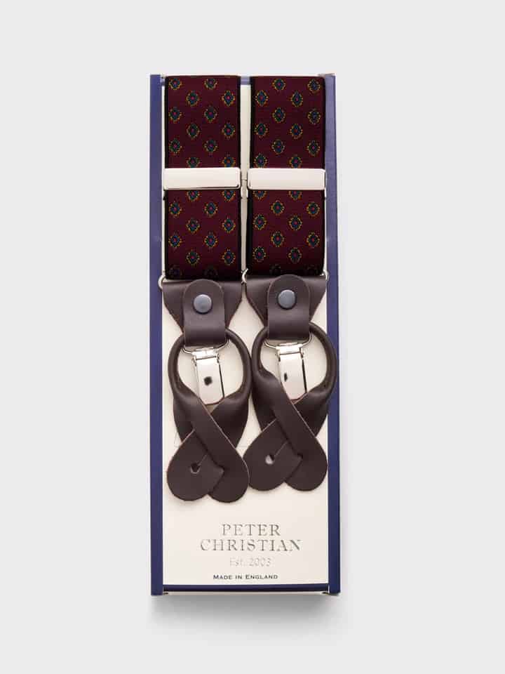 Burgundy Medallion Braces