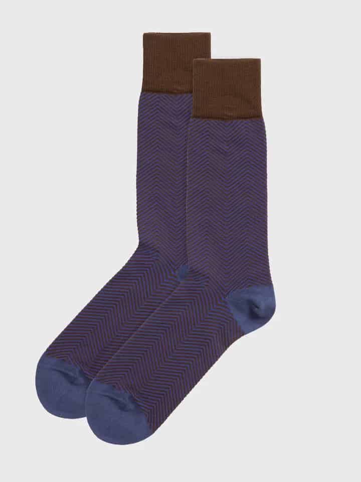 Mens Bronze Lux Taylor Patterned Socks