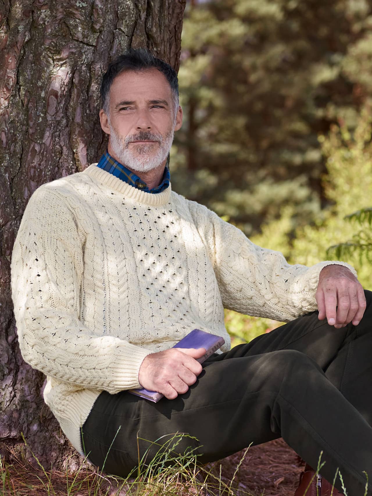 Cream Traditional Irish Aran Sweater